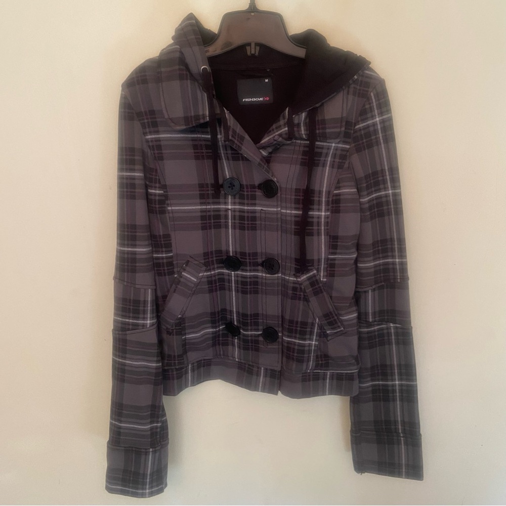 FISHBONE - Plaid Double-Breasted Women's Jacket